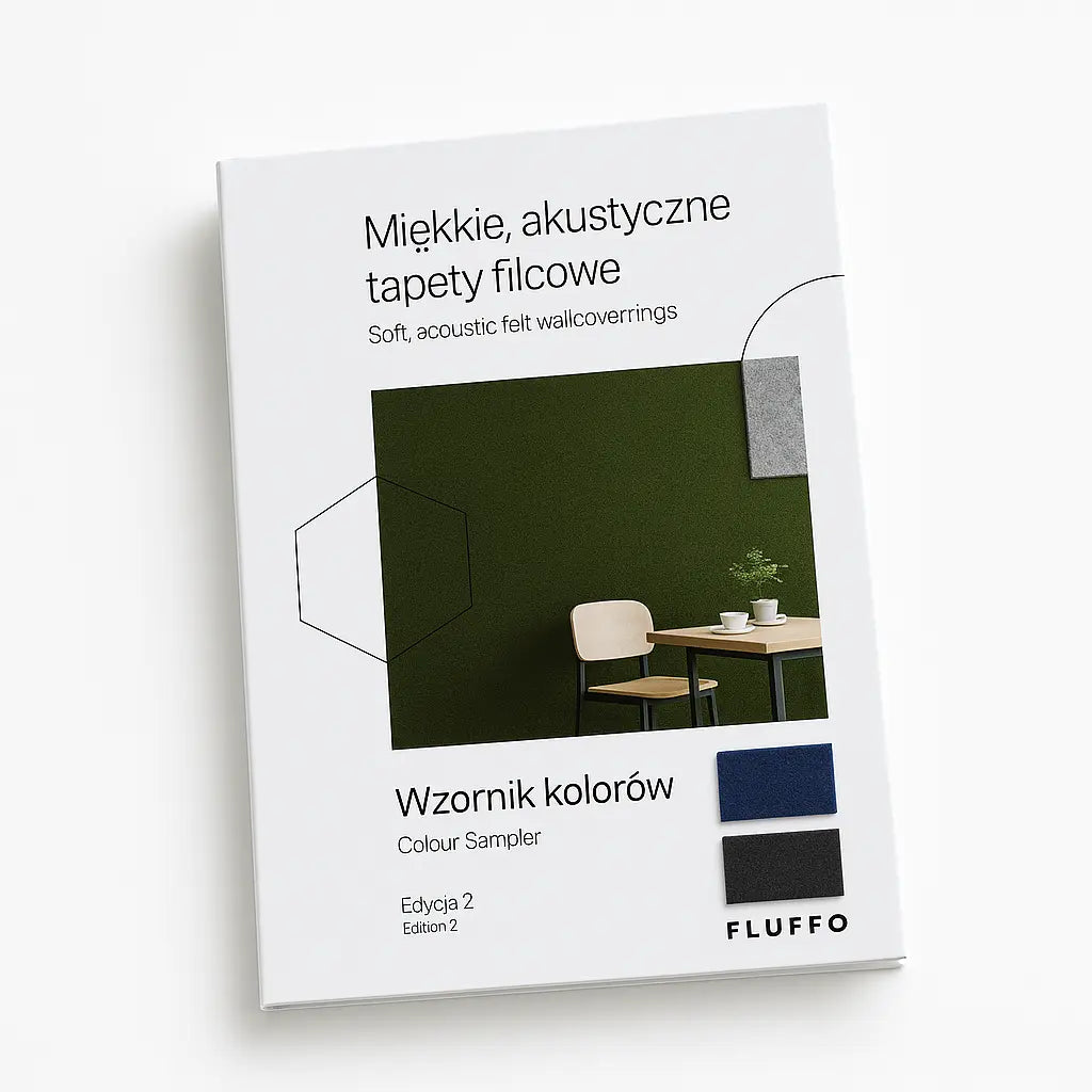 Fluffo Wallpaper Colour Sampler Book – Acoustic Wallpaper Swatches on white background Decormania.eu