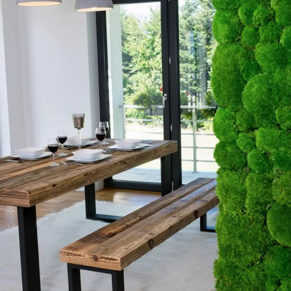 Frameless Pillow Moss Wall Panels Rectangle in dining room interior DecorMania.eu