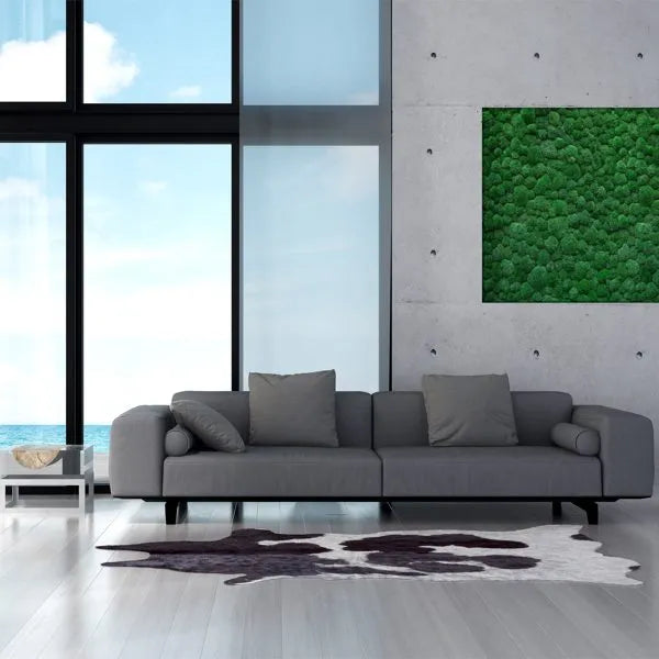 Frameless Pillow Moss Wall Panels Square combined with concrete DecorMania.eu