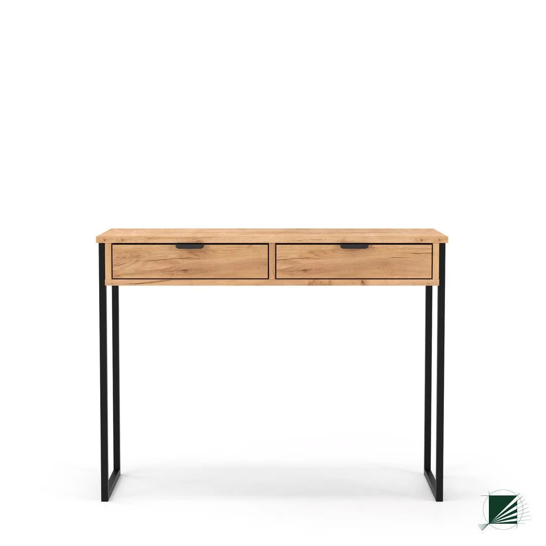 Dressing Table LOFT Oak Black on white background DecorMania.eu