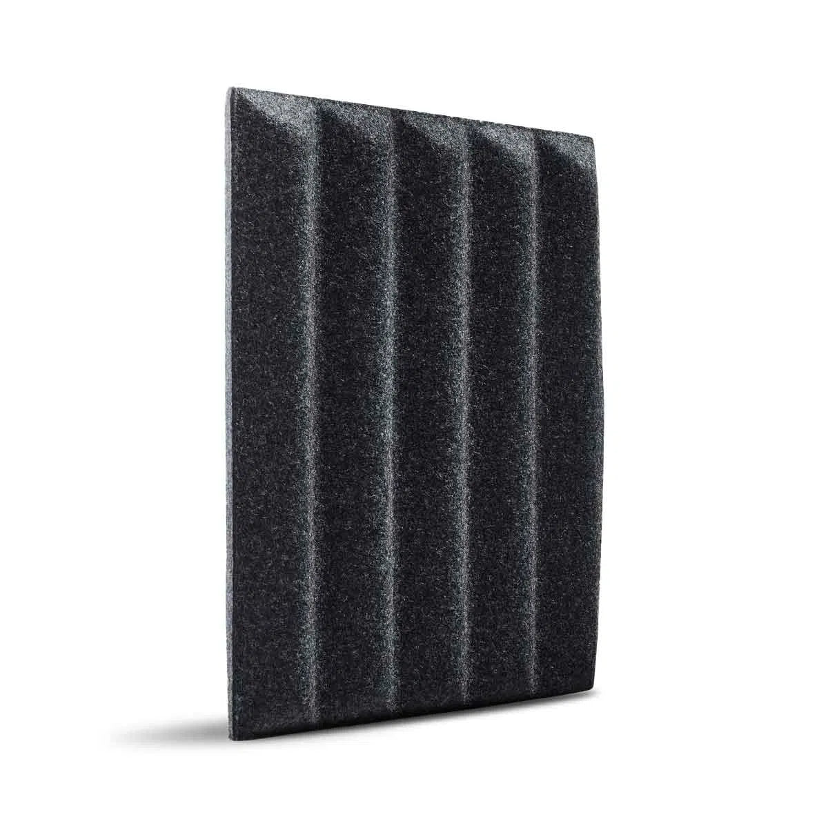 GROVE Acoustic 3D Felt Wall Panels BLACK on white background Decormania.eu
