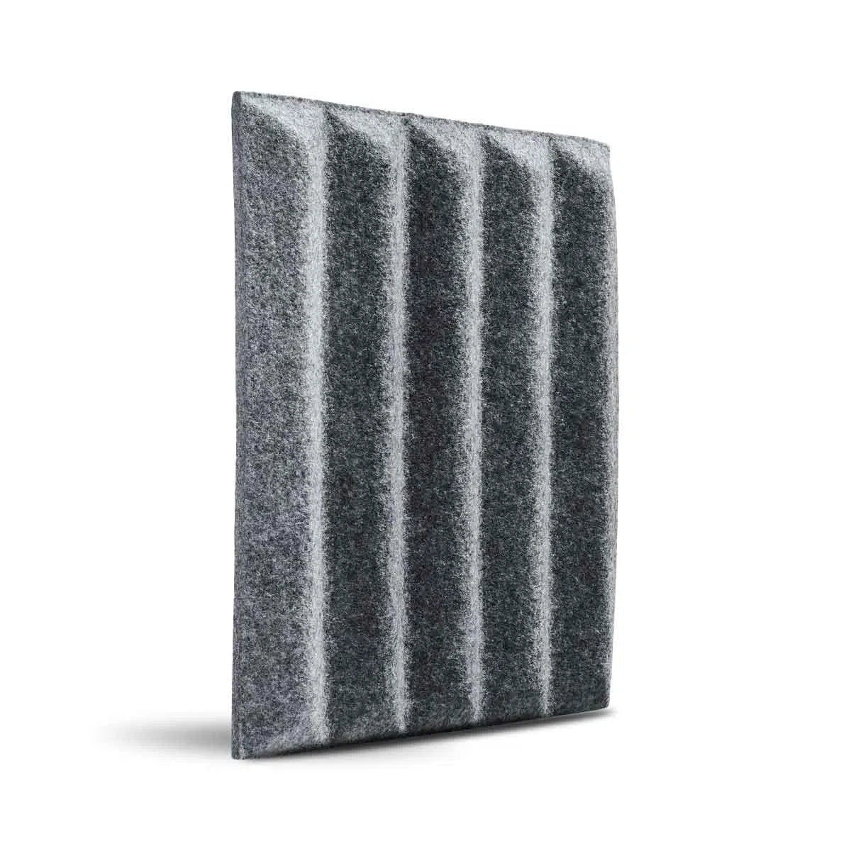 GROVE 3D Acoustic Felt Wall Panels on white background GREY DecorMania.eu
