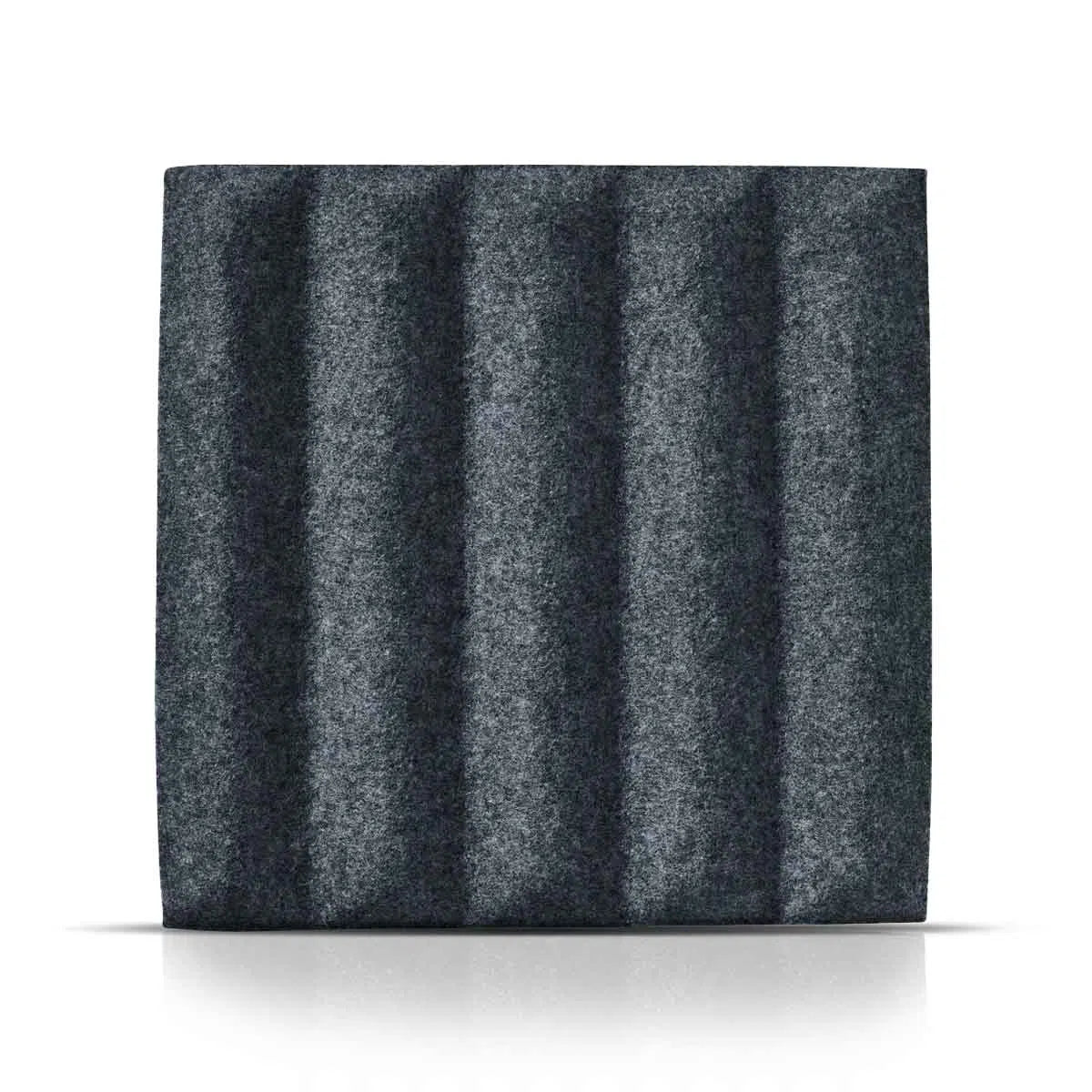 GROVE 3D Acoustic Felt Wall Panels on white background GREY DecorMania.eu