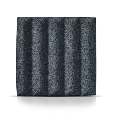 GROVE 3D Acoustic Felt Wall Panels on white background GREY DecorMania.eu