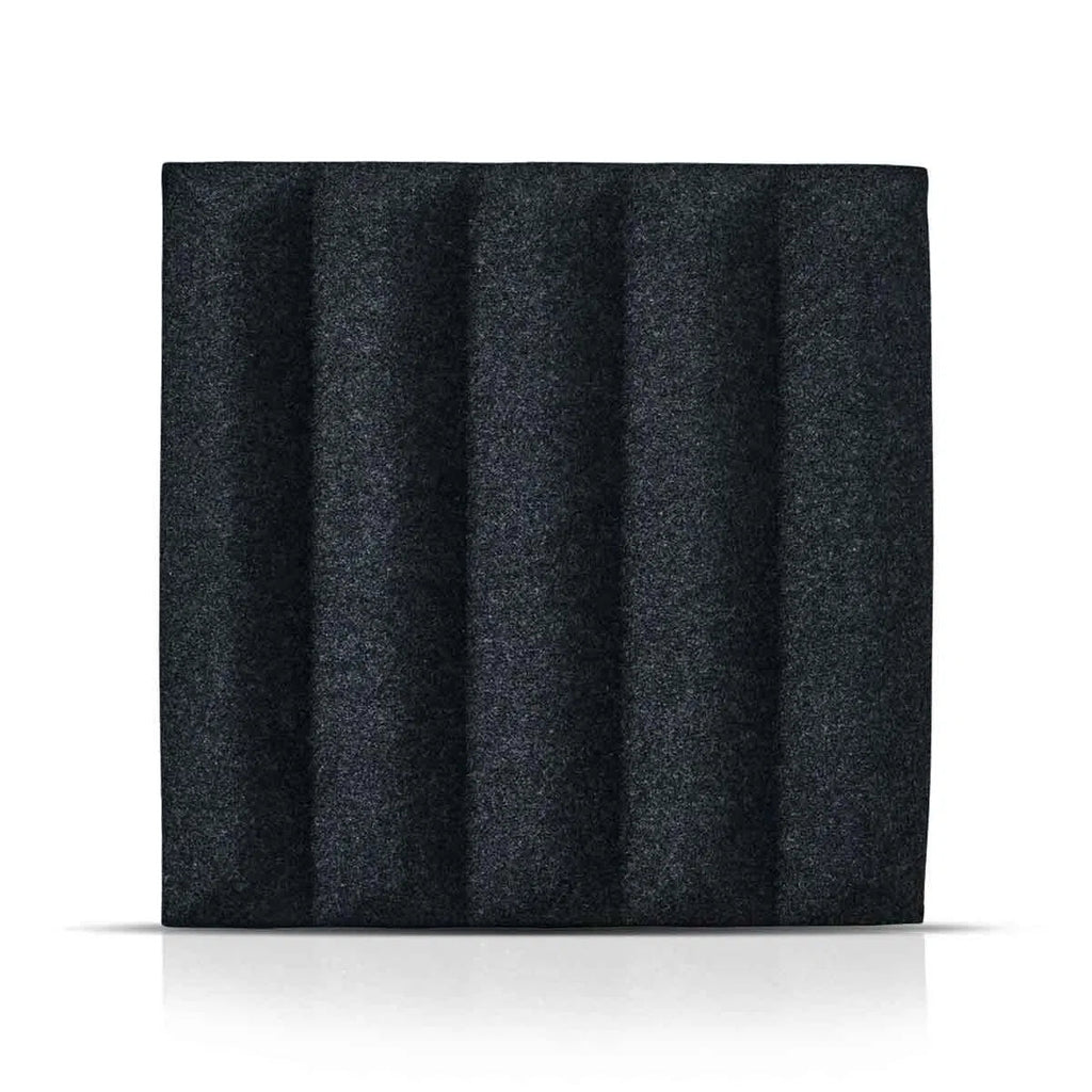GROVE Acoustic 3D Felt Wall Panels BLACK on white background Decormania.eu