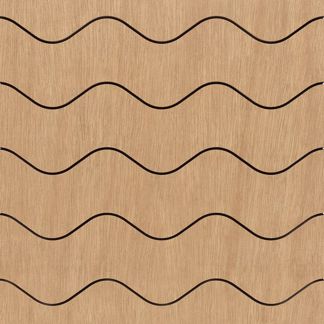 Modern GrooveCraft Milled Acoustic Wall Panels MDF – Model 8 pattern closeup Decormania EU