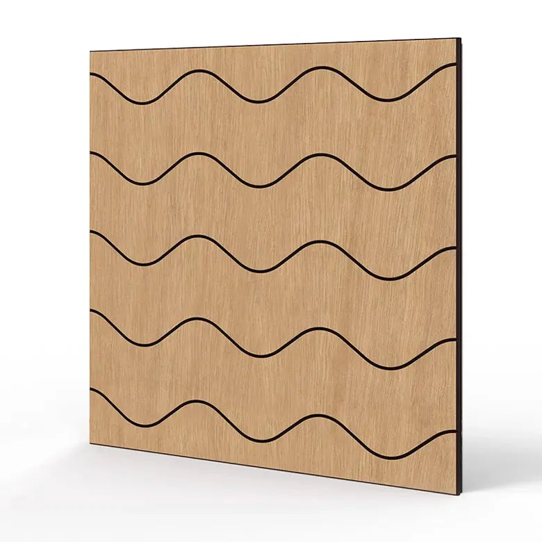 Modern GrooveCraft Milled Acoustic Wall Panels MDF – Model 8 on white background Decormania EU