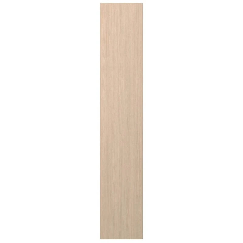 Front view of a tall rectangular MDF wall panel finished with a natural light oak veneer
