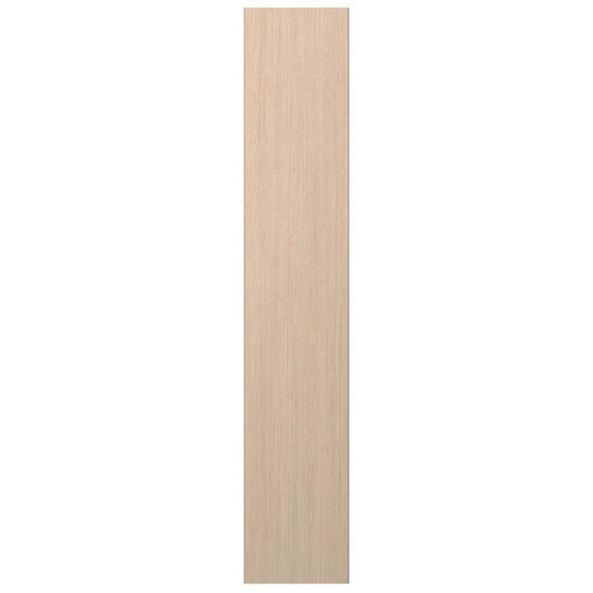 Front view of a tall rectangular MDF wall panel finished with a natural light oak veneer