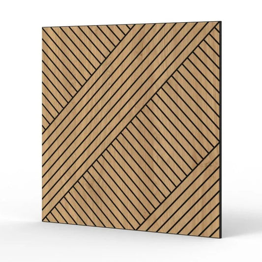 GrooveCraft Milled Acoustic Wall Panels MDF on white background 1 Decormania.eu
