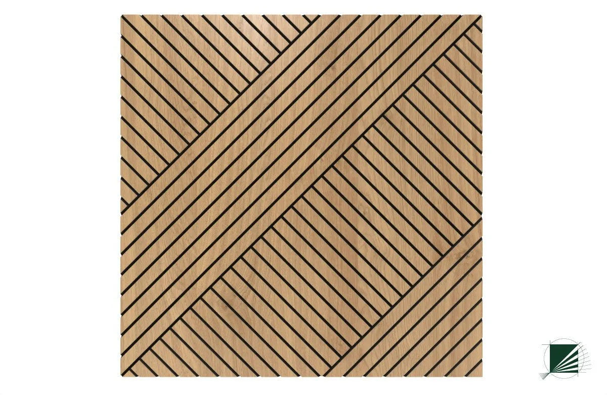 GrooveCraft Milled Acoustic Wall Panels MDF front texture on white background 1 Decormania.eu