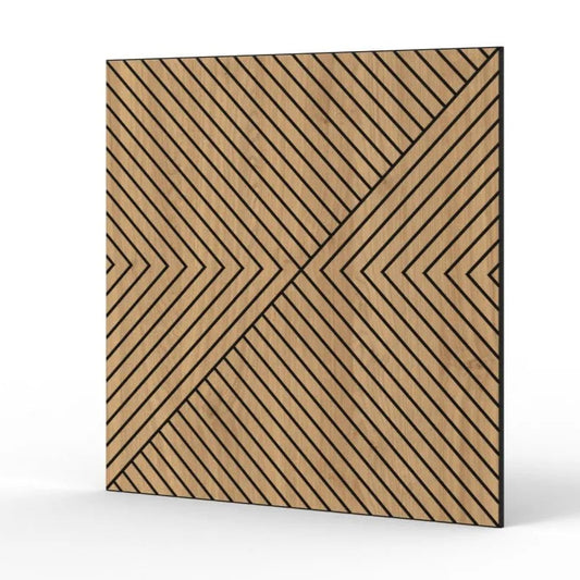 GrooveCraft Milled Acoustic Wall Panels MDF on white background 2 Decormania.eu