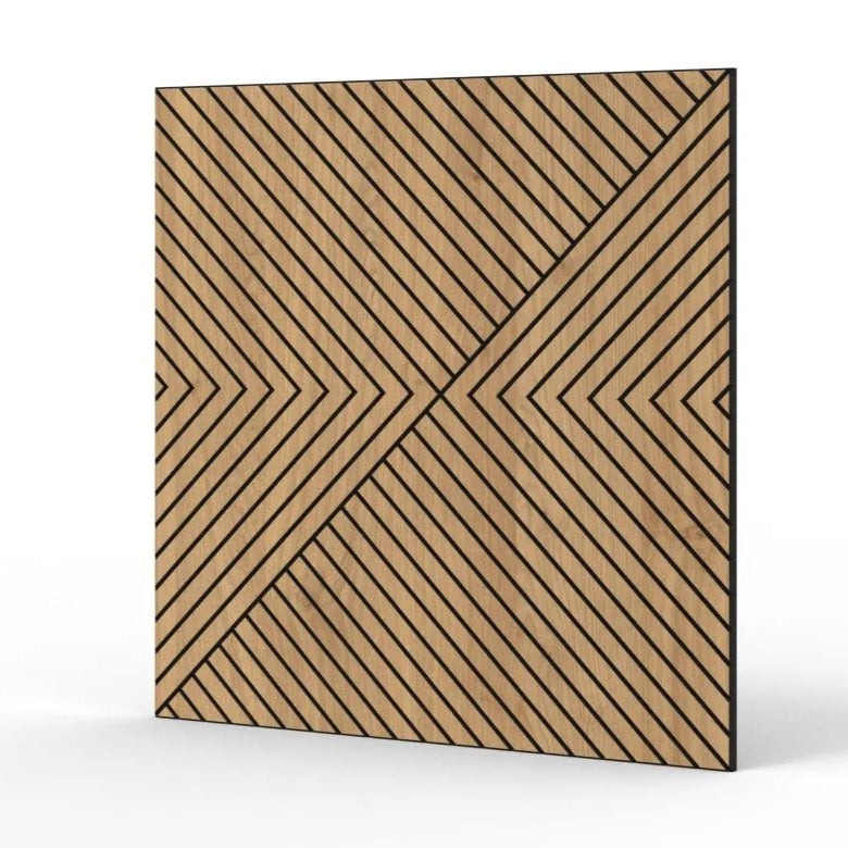 GrooveCraft Milled Acoustic Wall Panels MDF on white background 2 Decormania.eu