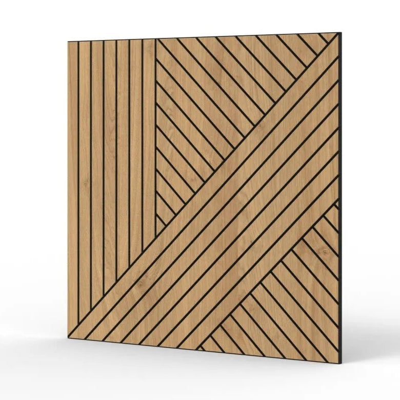 GrooveCraft Milled Acoustic Wall Panels MDF on white background 3 Decormania.eu