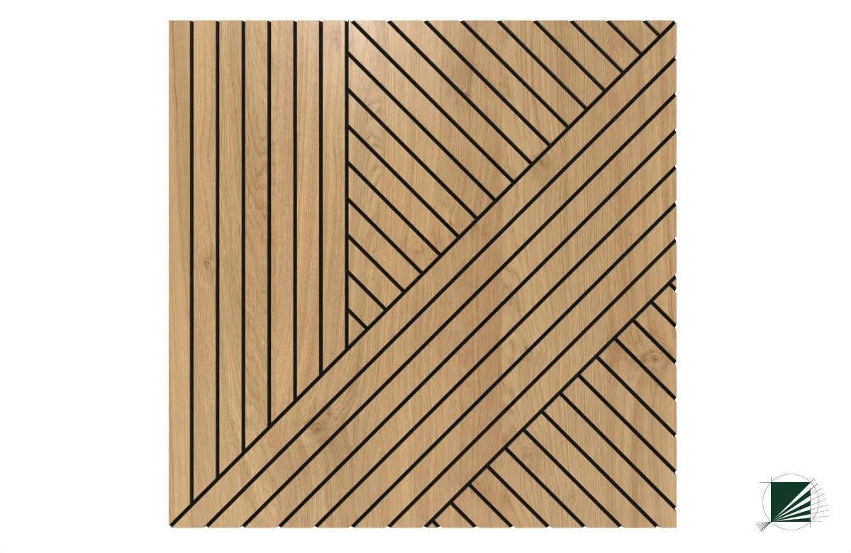 GrooveCraft Milled Acoustic Wall Panels MDF front texture on white background 3 Decormania.eu