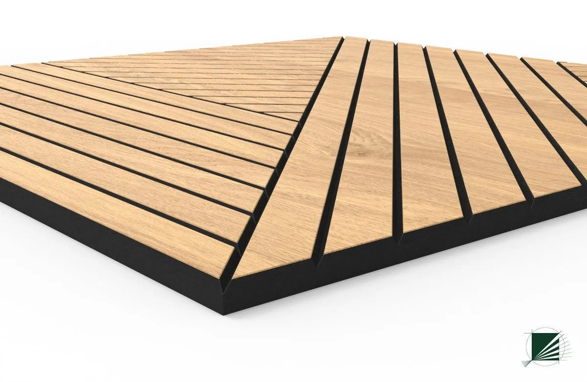 GrooveCraft Milled Acoustic Wall Panels MDF closeup detail on white background 3 Decormania.eu