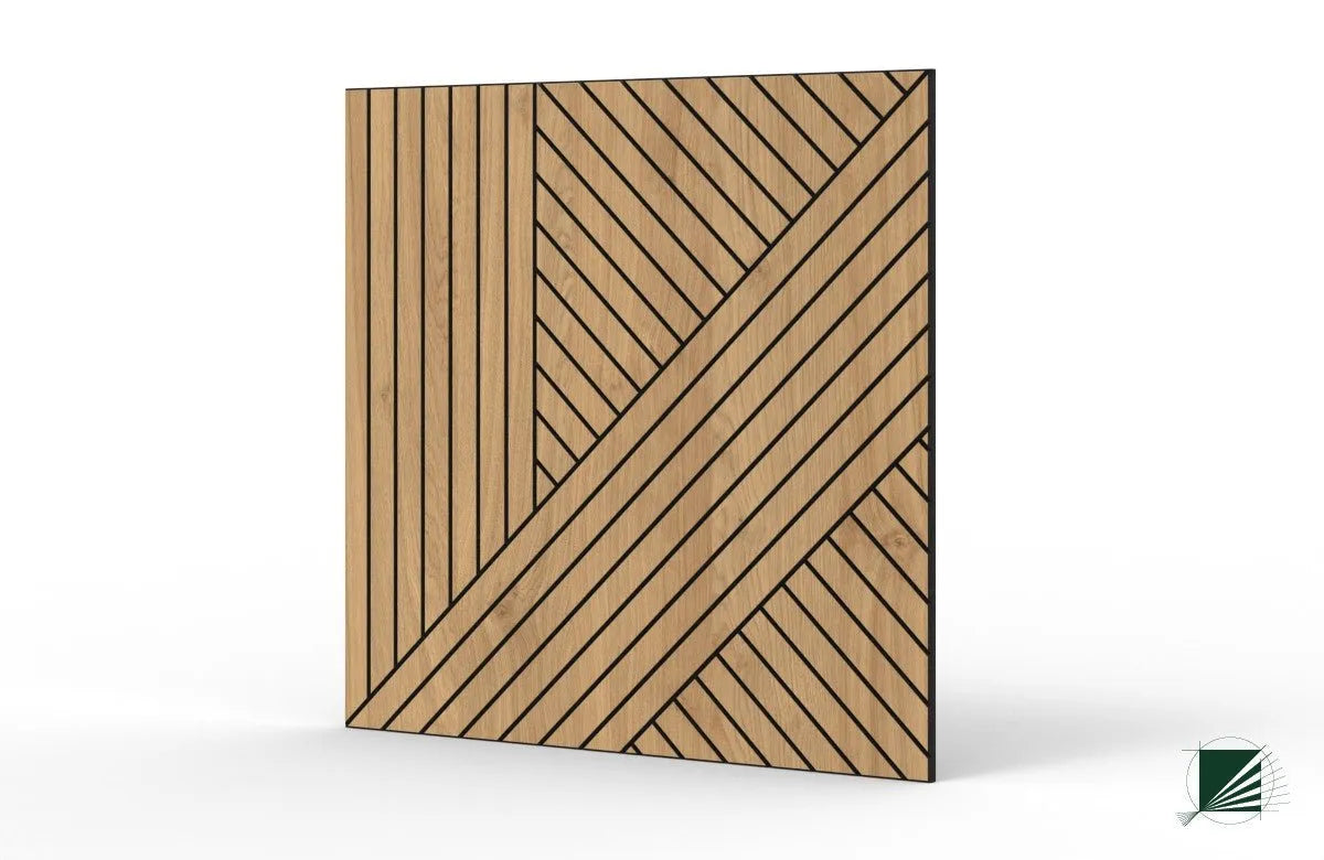 GrooveCraft Milled Acoustic Wall Panels MDF on white background 3 Decormania.eu