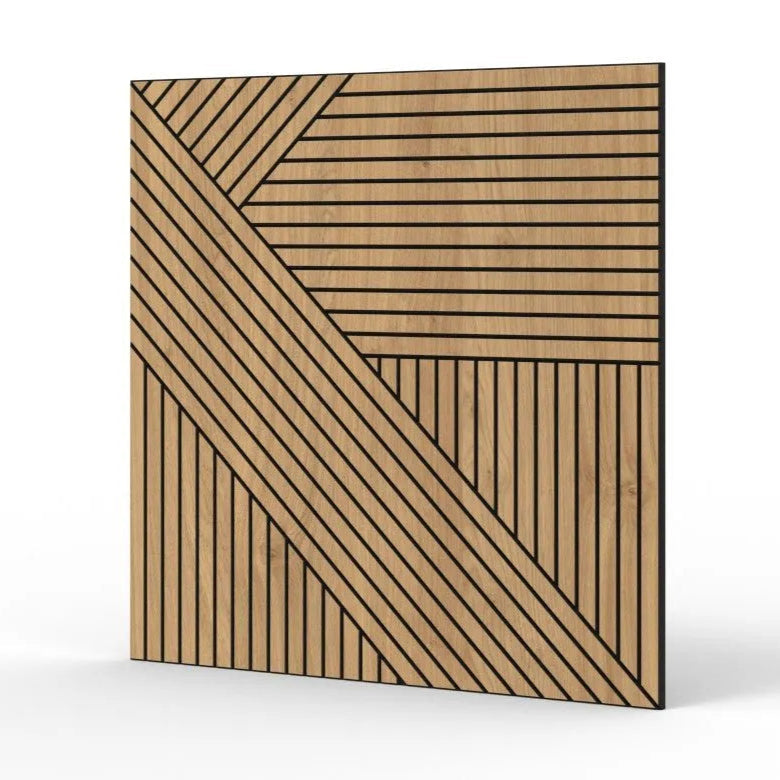 GrooveCraft Milled Acoustic Wall Panels MDF on white background 4 Decormania.eu