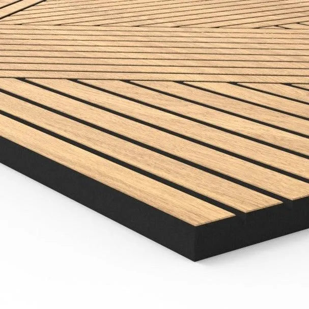 GrooveCraft Milled Acoustic Wall Panels MDF detail closeup on white background 4 Decormania.eu