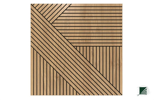 GrooveCraft Milled Acoustic Wall Panels MDF front texture on white background 4 Decormania.eu
