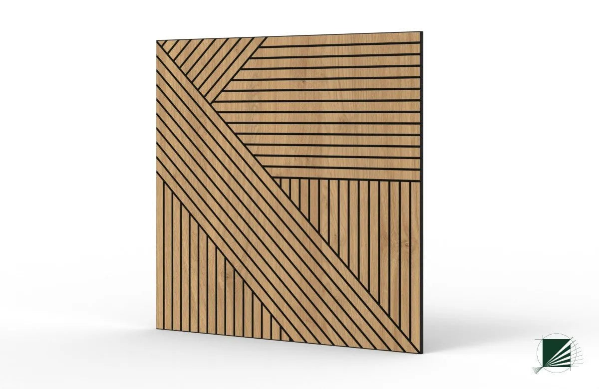 GrooveCraft Milled Acoustic Wall Panels MDF on white background 4 Decormania.eu