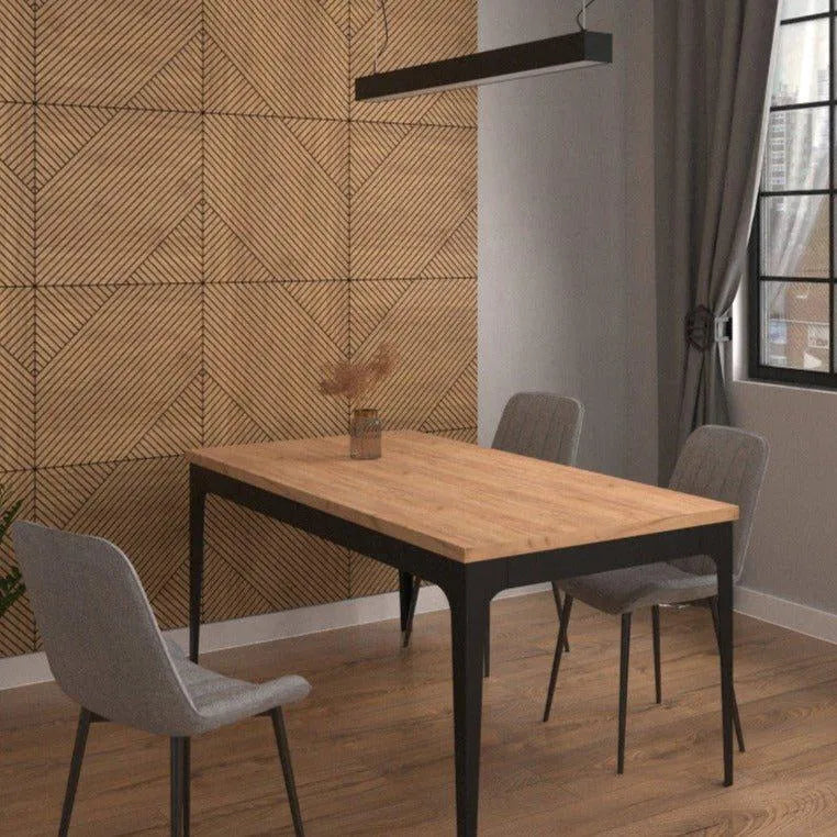 GrooveCraft Milled Acoustic Wall Panels MDF accent wall in dining room interior 5 Decormania.eu