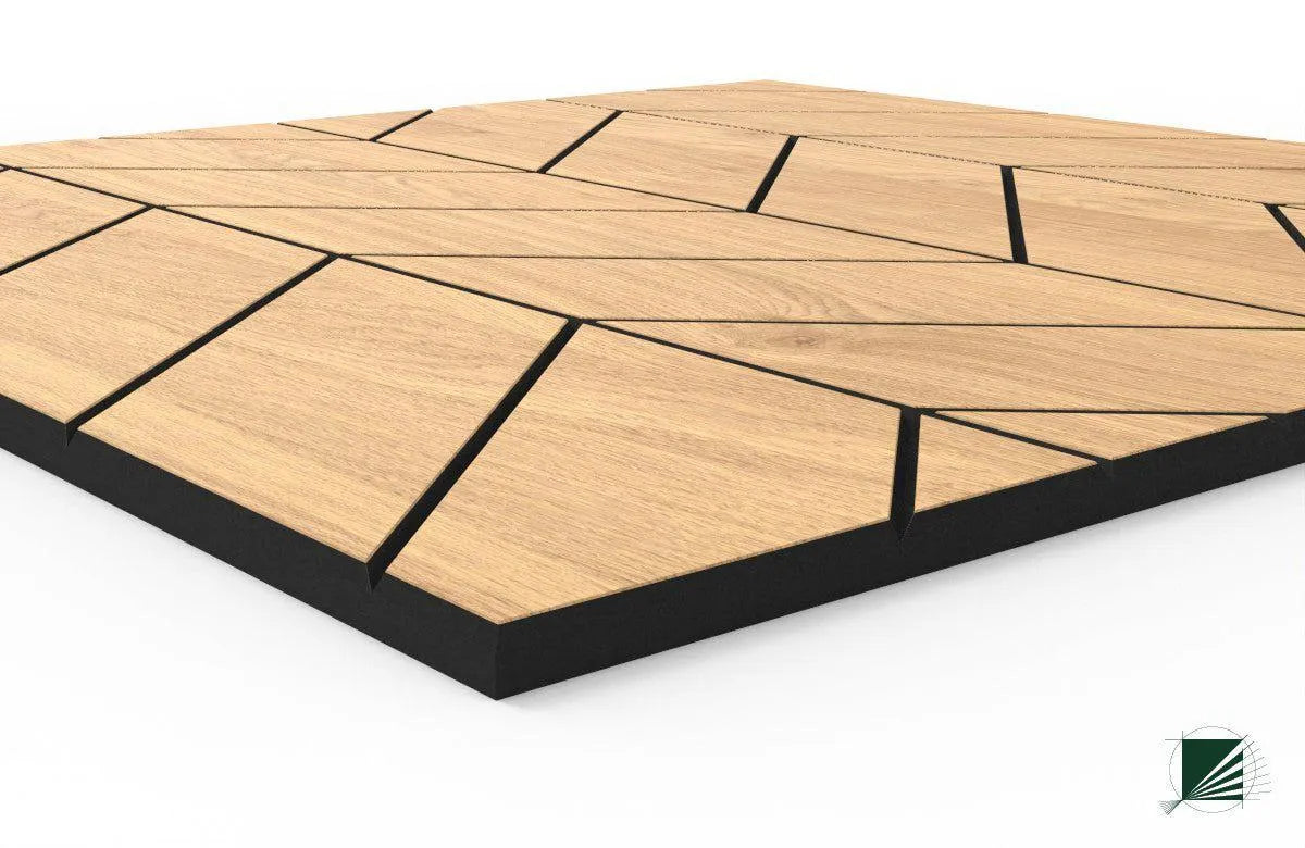 GrooveCraft Milled Acoustic Wall Panels MDF closeup detail photo 7 Decormania.eu