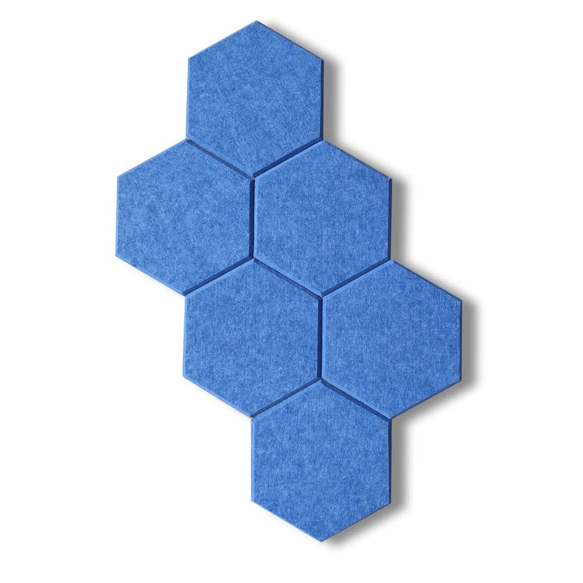 HEXA Acoustic 3D Felt PET Wall Panels decor on white background DARK BLUE DecorMania.eu
