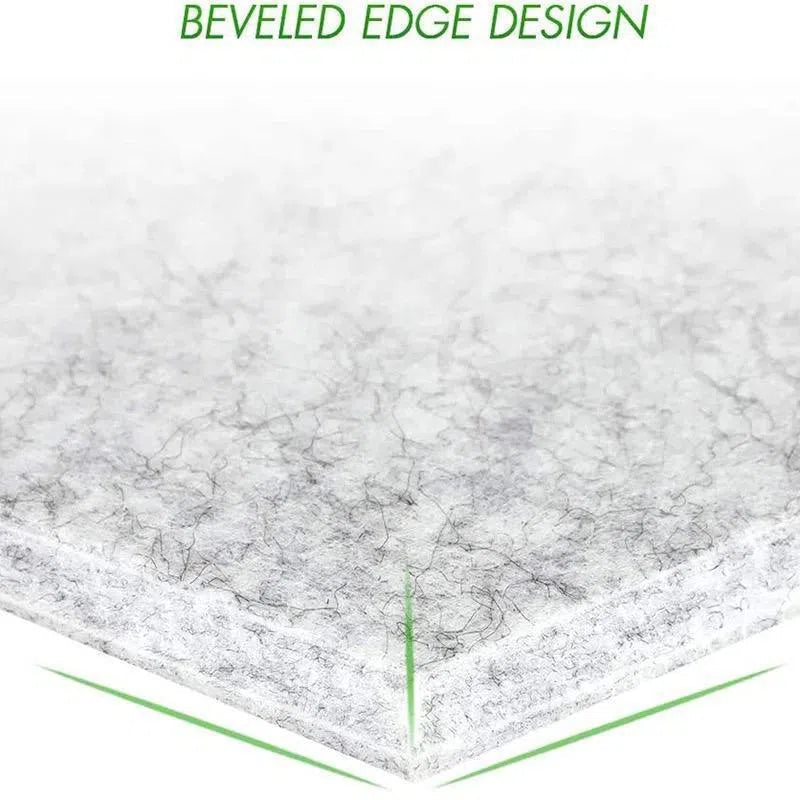 HEXA Acoustic 3D Felt PET Wall Panels beveled edge details DARK GREEN DecorMania.eu