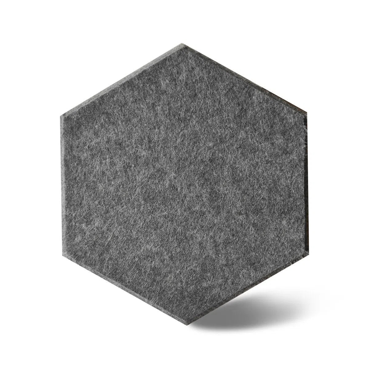 HEXA Acoustic 3D Felt PET Wall Panels DARK GREY on white background DecorMania.eu