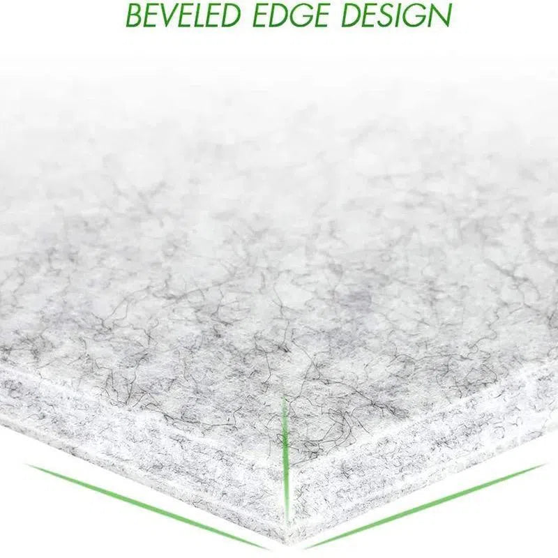 HEXA Acoustic 3D Felt PET Wall Panels beveled edge design closeup GREEN DecorMania.eu