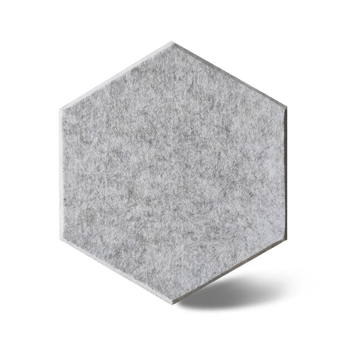 HEXA Acoustic 3D Felt PET Wall Panels on white background GREY DecorMania.eu