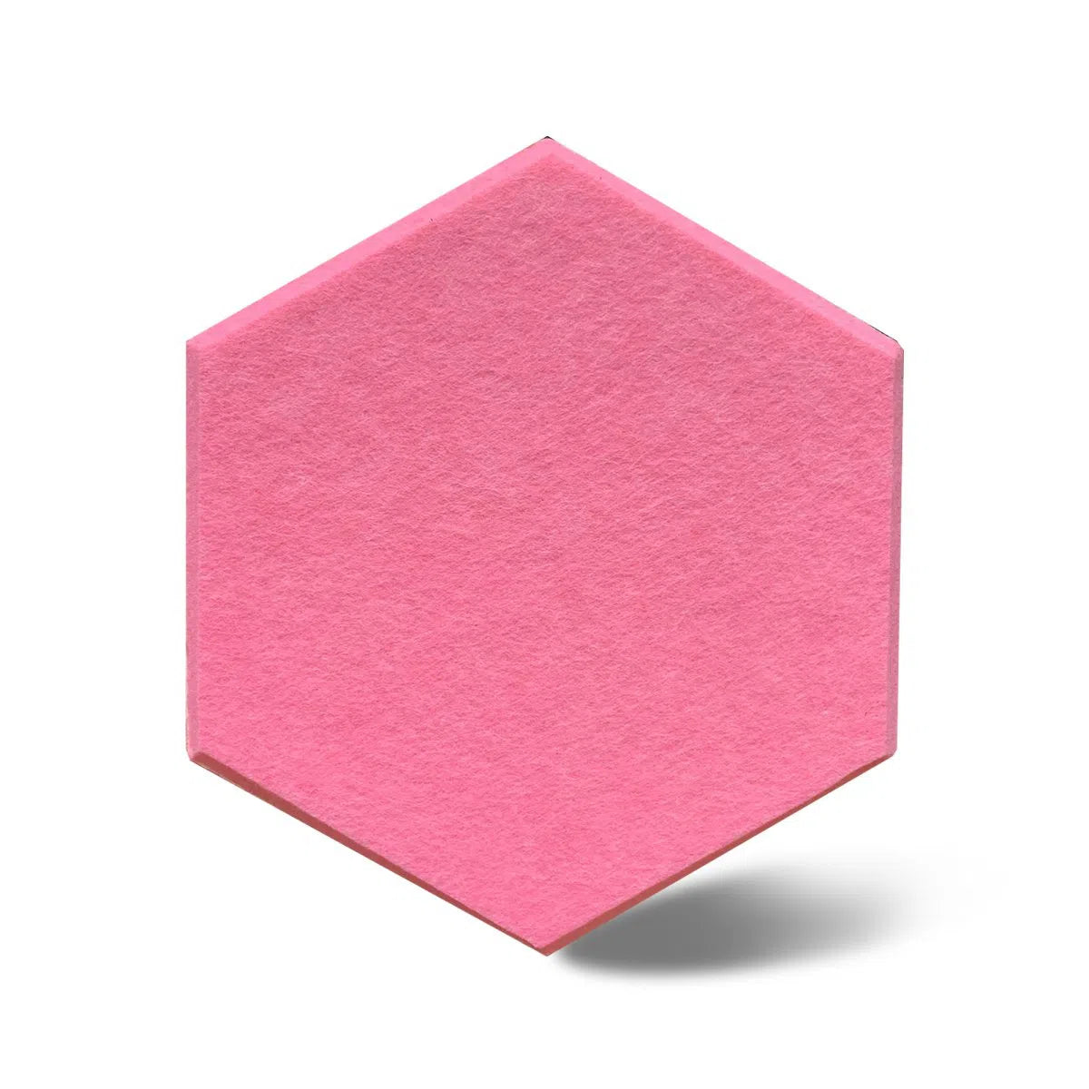 HEXA Acoustic 3D Felt PET Wall Panels single piece on white backgound PINK DecorMania.eu