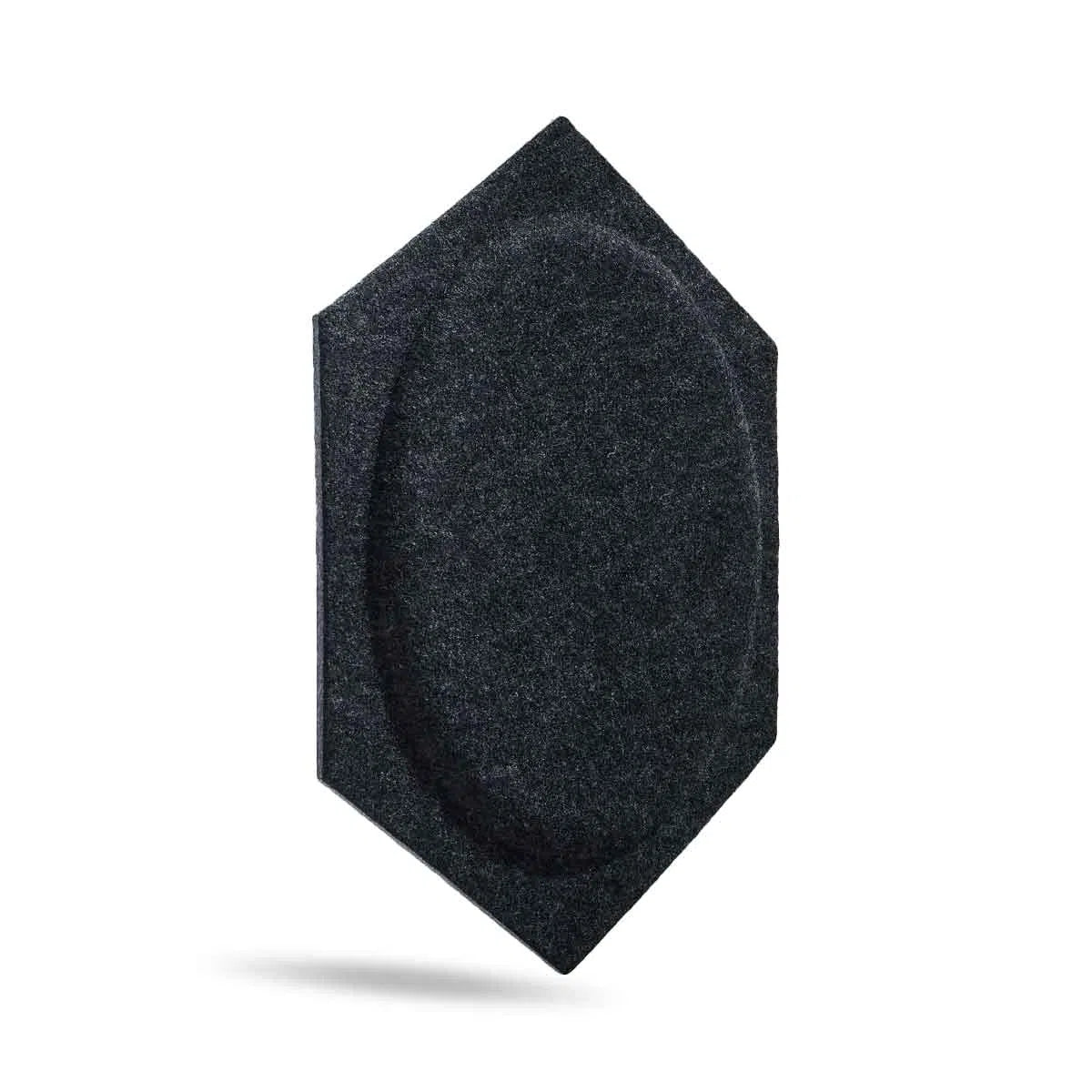 HEXA BOLD 2 Acoustic 3D Felt Wall Panels on white background BLACK DecorMania.eu