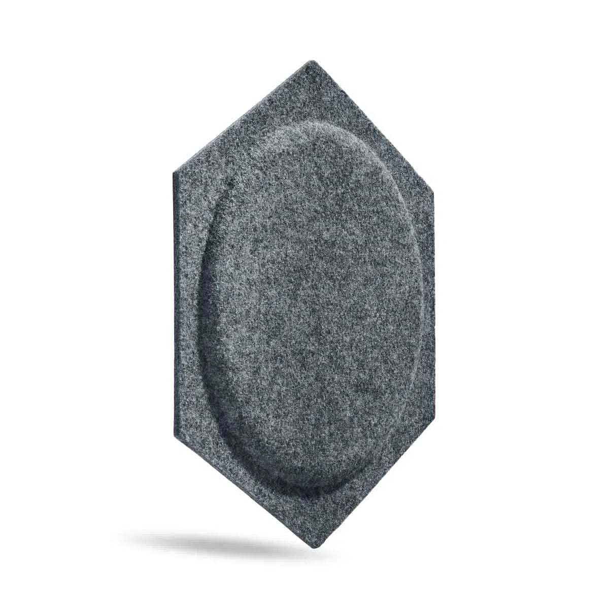 HEXA BOLD 2 Acoustic 3D Felt Wall Panels on white background GREY DecorMania.eu