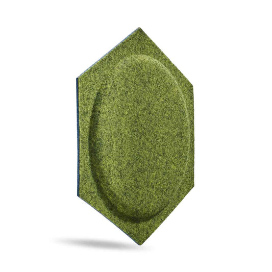 HEXA BOLD 2 Acoustic 3D Felt Wall Panels on white background OLIVE DecorMania.eu