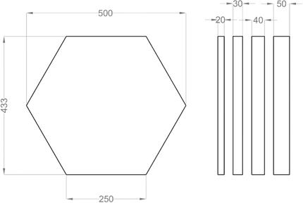 HEXA L Soft Acoustic Wall Panels-fluffo-DecorMania-eu
