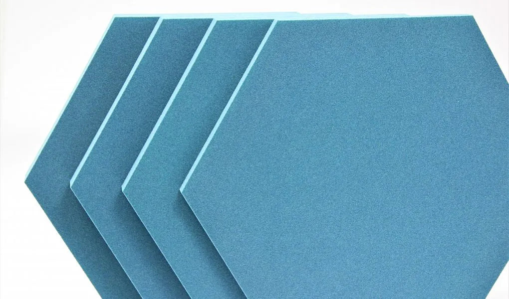 HEXA L Soft Acoustic Wall Panel blue panels Decormania.eu
