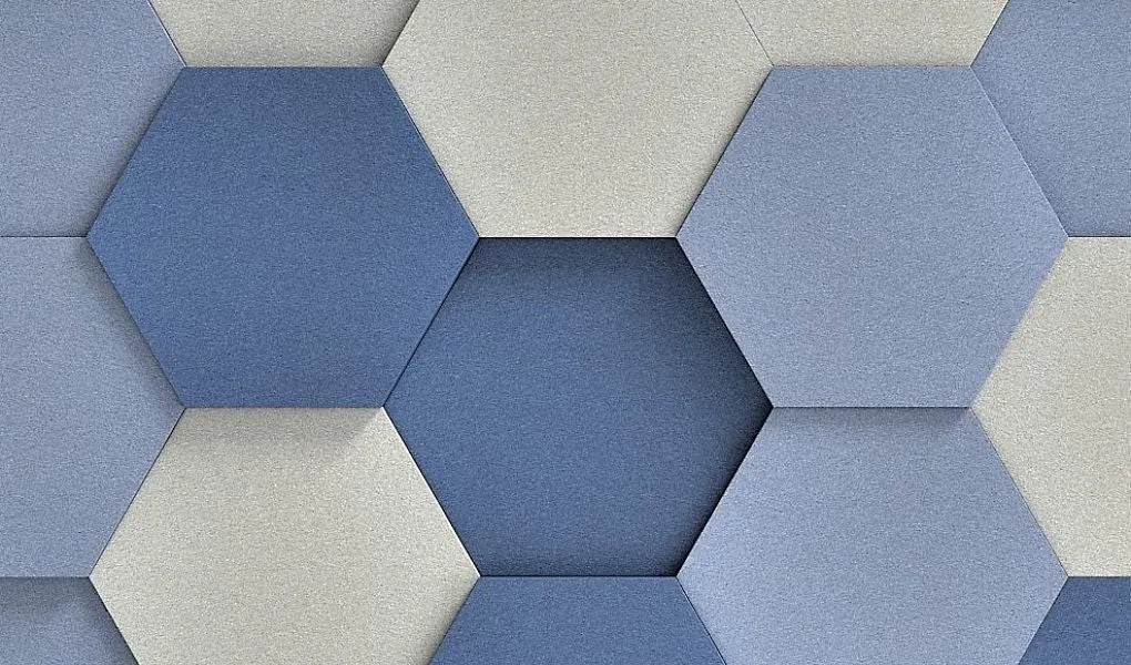 HEXA M Soft Acoustic Wall Panel composition closeup DecorMania.eu
