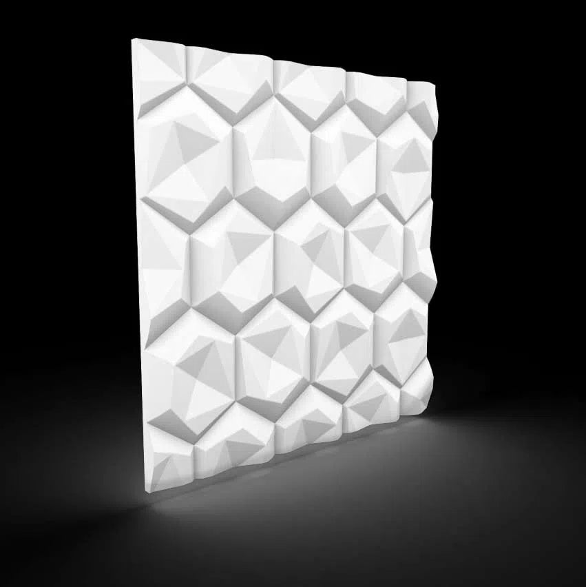 HEXAGON Polystyrene Wall Art – 3D Decorative Panels on black colour background DecorMania.eu