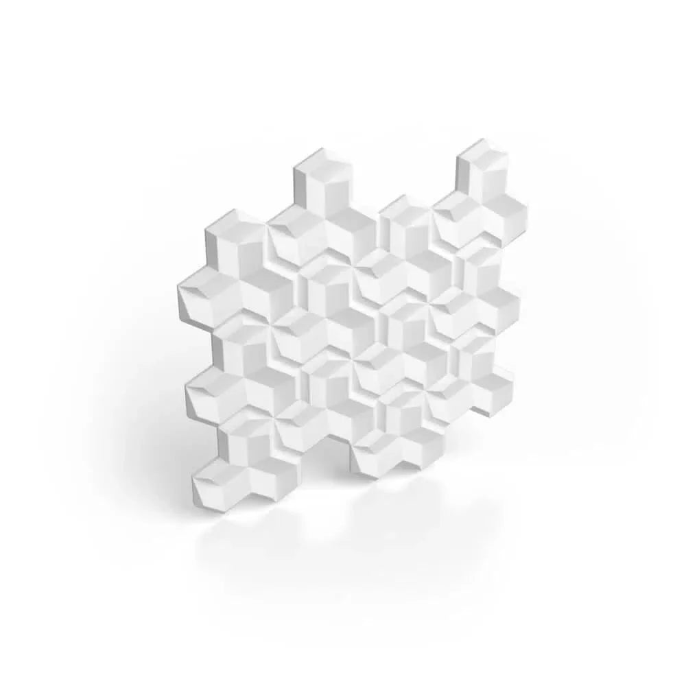 HEXA 2 Polystyrene Wall Art – 3D Decorative Panels on white background DecorMania.eu