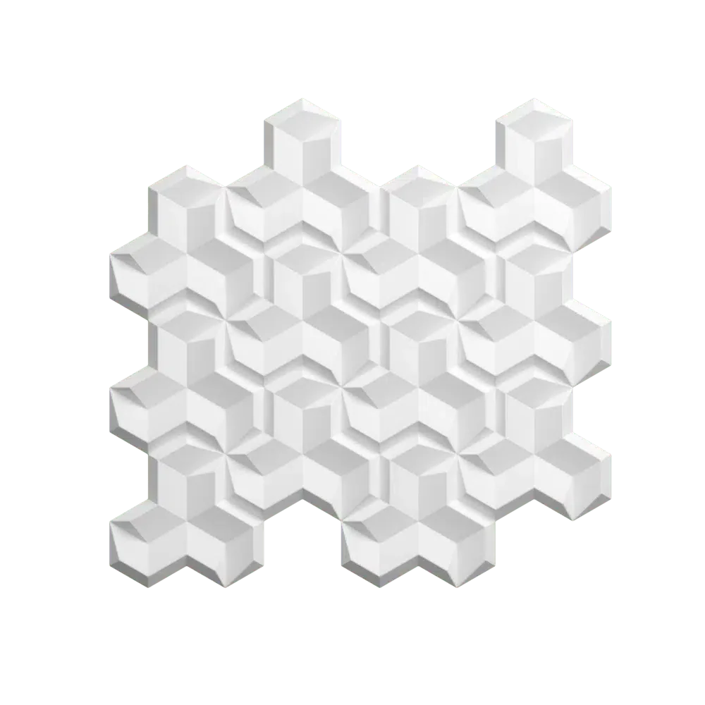 HEXA 2 Polystyrene Wall Art – 3D Decorative Panels on transparent background DecorMania.eu