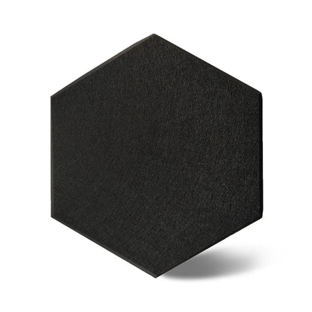 HEXA Acoustic 3D Felt Wall Panels on white background BLACK DecorMania.eu