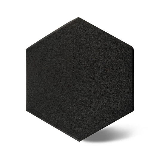 HEXA Acoustic 3D Felt Wall Panels on white background BLACK DecorMania.eu