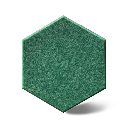 HEXA Acoustic 3D Felt Wall Panels on white background DARK GREEN DecorMania.eu