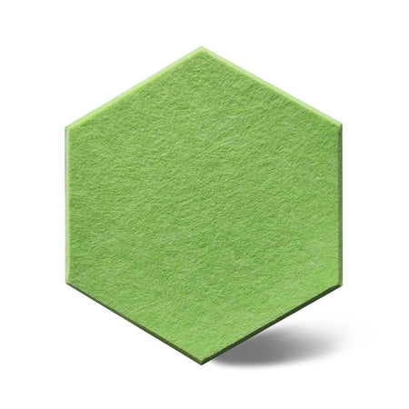 HEXA Acoustic 3D Felt Wall Panels one white backround GREEN DecorMania.eu