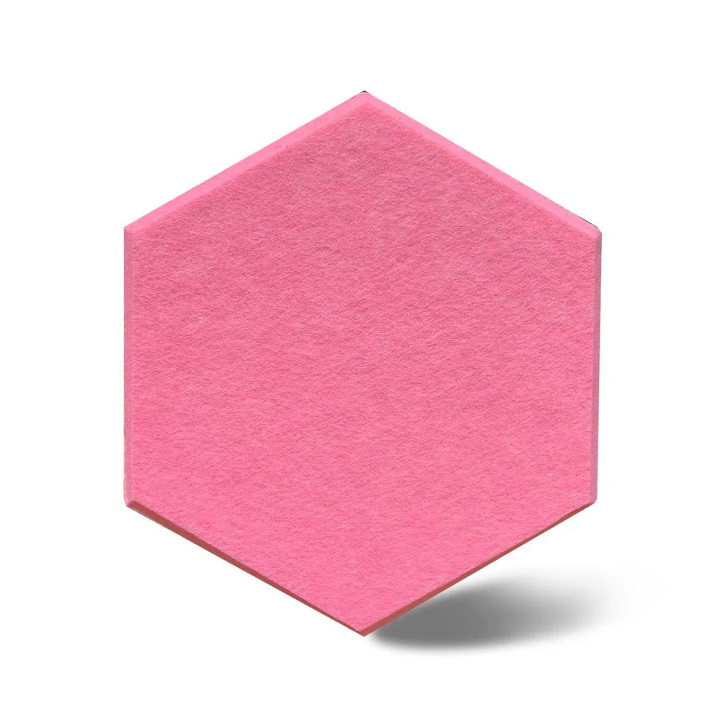 HEXA Acoustic 3D Felt Wall Panels single piece on white backgound PINK DecorMania.eu