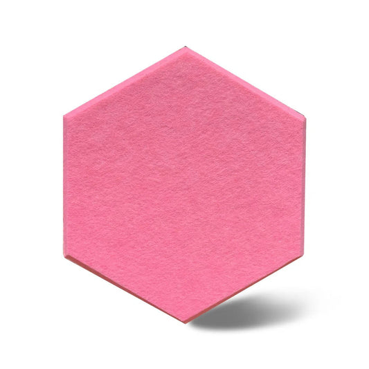 HEXA Acoustic 3D Felt Wall Panels single piece on white backgound PINK DecorMania.eu