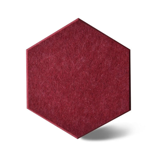 HEXA Acoustic 3D Felt Wall Panels RED on white background DecorMania.eu