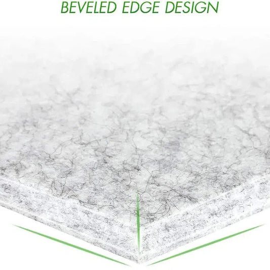 HEXA Acoustic 3D Felt Wall Panels beveled edge design closeup RED DecorMania.eu